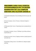 PRESCRIBERS GUIDE STAHLS ESSENTIAL PSYCHOPHARMACOLOGY 7TH EDITION EXAMINATION TEST 2026 COMPLETE QUESTIONS AND SOLUTIONS GRADED A&plus;