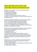 NURA 1500 FINAL STUDY SHEET 2026 QUESTIONS AND SOLUTIONS MASTER FILE