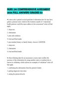 NURS 210 COMPREHENSIVE ASSESSMENT 2026 FULL ANSWERS GRADED A&plus;