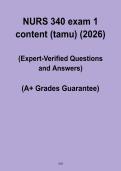 NURS 340 Exam 1 Content TAMU Study Guide &ndash; Community Health Nursing Review