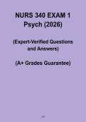 NURS 340 Exam 1 Psychiatric Nursing Study Guide &ndash; Psych Nursing Exam Review