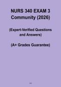 NURS 340 Exam 3 Community Health Study Guide &ndash; Community Nursing Exam Review