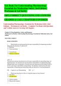 Understanding Pharmacology&colon; Essentials for Medication Safety &lpar;2nd Edition&rpar; &ndash; Workman & LaCharity &ndash; Complete Test Bank with Questions and Verified Answers Covering All Chapters