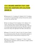 COG ORDAINED MINISTERS STUDY GUIDE EXAM 2026 QUESTIONS WITH SOLUTIONS GRADED A&plus;
