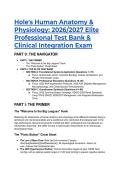 Hole's Human Anatomy & Physiology Test Bank 2026&sol;2027 &vert; Clinical Integration & Exam Prep  
