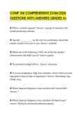COMP XM COMPREHENSIVE EXAM 2026 QUESTIONS WITH ANSWERS GRADED A&plus;