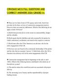 CRW2602 MCQ FULL QUESTIONS AND CORRECT ANSWERS 2026 GRADED A&plus;