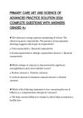 PRIMARY CARE ART AND SCIENCE OF ADVANCED PRACTICE SOLUTION 2026 COMPLETE QUESTIONS WITH ANSWERS GRADED A&plus;