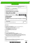 BUNDLE &colon;&colon;&colon; Pearson Edexcel Level 3 GCE Chemistry 2025 Combined Question Paper and Mark Scheme