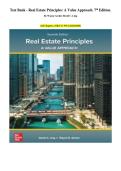 Premium Test Bank - Real Estate Principles&colon; A Value Approach&period; 7th Edition&period;  By Wayne Archer David C&period; Ling&period; &lpar;All Chapters&comma; ISBN-13 978-1266284960&rpar;
