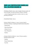NURS 4465 CERTIFICATION PAPER 2026 FULL SOLUTION GRADED A&plus;