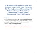 NUR1020c Final Exam Review 2026-2027 &vert; FSCJ Nursing Study Guide