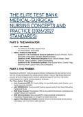 Elite Medical-Surgical Nursing Test Bank &lpar;2026&sol;2027&rpar; &vert; Dewit's Concepts & Practice