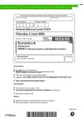 BUNDLE &colon;&colon;&colon; Pearson Edexcel Level 3 GCE Economics 2025 Combined Question Paper and Mark Scheme