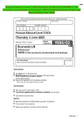 BUNDLE &colon;&colon;&colon; Pearson Edexcel Level 3 GCE Economics 2025 Combined Question Paper and Mark Scheme