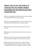 PRIMARY CARE THE ART AND SCIENCE OF ADVANCED PRACTICE NURSING PREMIUM EXAM REVIEW SET 2026 PRACTICE SOLUTION GUARANTEED PASS