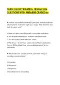 NURS 329 CERTIFICATION REVIEW 2026 QUESTIONS WITH ANSWERS GRADED A&plus;