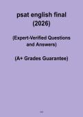 PSAT English Final Study Guide &ndash; Grammar&comma; Reading & Writing Review for PSAT Prep