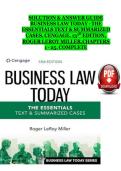 Business Law Today &ndash; The Essentials &lpar;Chapters 1&ndash;25&rpar;&comma; Cengage&comma; 13th Edition by Roger LeRoy Miller &ndash; Complete Solution & Answer Guide