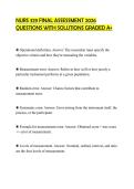NURS 329 FINAL ASSESSMENT 2026 QUESTIONS WITH SOLUTIONS GRADED A&plus;