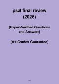PSAT Final Review Study Guide &ndash; Complete PSAT Exam Preparation Notes