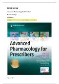 Test Bank for Advanced Pharmacology for Prescribers &lpar;1st Edition&rpar; by Luu Kayingo &ndash; Complete Chapters 1&ndash;33 Verified Answers Study Resource