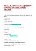 NUTR 121 Chapter 11 Post-Test Questions&colon; Complete Verified Answers Guide