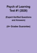 Psychology of Learning Test 1 Study Guide PDF &ndash; Learning Theory Exam Questions & Answers