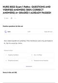 NURS 8022 Exam 1 Patho- QUESTIONS AND VERIFIED ANSWERS &lpar;100&percnt; CORRECT ANSWERS&rpar; A&plus; GRADED &vert; ALREADY PASSED&excl;