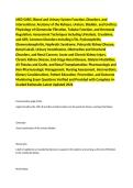 MED SURG 1Renal and Urinary System Function&comma; Disorders&comma; and Interventions&colon; Anatomy of the Kidneys&comma; Ureters&comma; Bladder&comma; and Urethra&semi; Physiology of Glomerular Filtration&comma; Tubular Function&comma; and Hormonal Regulation&semi; Assessment Techniques Including Urinalysis&comma; C