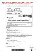 BUNDLE &colon;&colon;&colon;Pearson Edexcel Level 3 GCE Gujarati 2025 Combined Question Paper and Mark Scheme