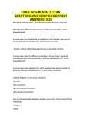 LVN FUNDAMENTALS EXAM QUESTIONS AND VERIFIED CORRECT ANSWERS 2026