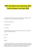 ENPC 6th Edition Exam Questions With Correct Answers real exam 2026
