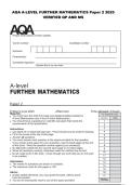 AQA A-LEVEL FURTHER MATHEMATICS Paper 2 2025 VERIFIED QP AND MS 