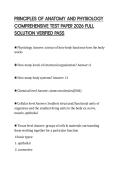 PRINCIPLES OF ANATOMY AND PHYSIOLOGY COMPREHENSIVE TEST PAPER 2026 FULL SOLUTION VERIFIED PASS