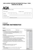 AQA A-LEVEL FURTHER MATHEMATICS Paper 1 2025 VERIFIED QP AND MS