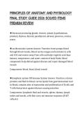 PRINCIPLES OF ANATOMY AND PHYSIOLOGY FINAL STUDY GUIDE 2026 SOLVED ITEMS PREMIUM REVIEW