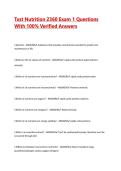 TXST Nutrition 2360 Exam 1 Questions&colon; 100&percnt; Verified Answers & Study Guide PDF