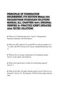 PRINCIPLES OF FOUNDATION ENGINEERING 9TH EDITION BRAJA DAS NAGARATNAM SIVAKUGAN SOLUTIONS MANUAL ALL CHAPTERS 100&percnt; ORIGINAL VERIFIED A&plus; PRACTICE SCRIPT UPDATED 2026 TESTED SOLUTIONS