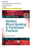 TEST BANK for Modern Blood Banking & Transfusion Practices &lpar;Harmening&rpar; 7th Edition &ndash; Complete Test Bank for All Chapters &lpar;1&ndash;29&rpar; &vert; Verified Answers for Exam Preparation