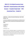 WGU C211 OA Global Economics Exam 2026&sol;2027&colon; Actual Questions with Verified Answers &ndash; Complete Study Guide &ndash; 100&percnt; Guaranteed Pass &ndash; Graded A&plus;