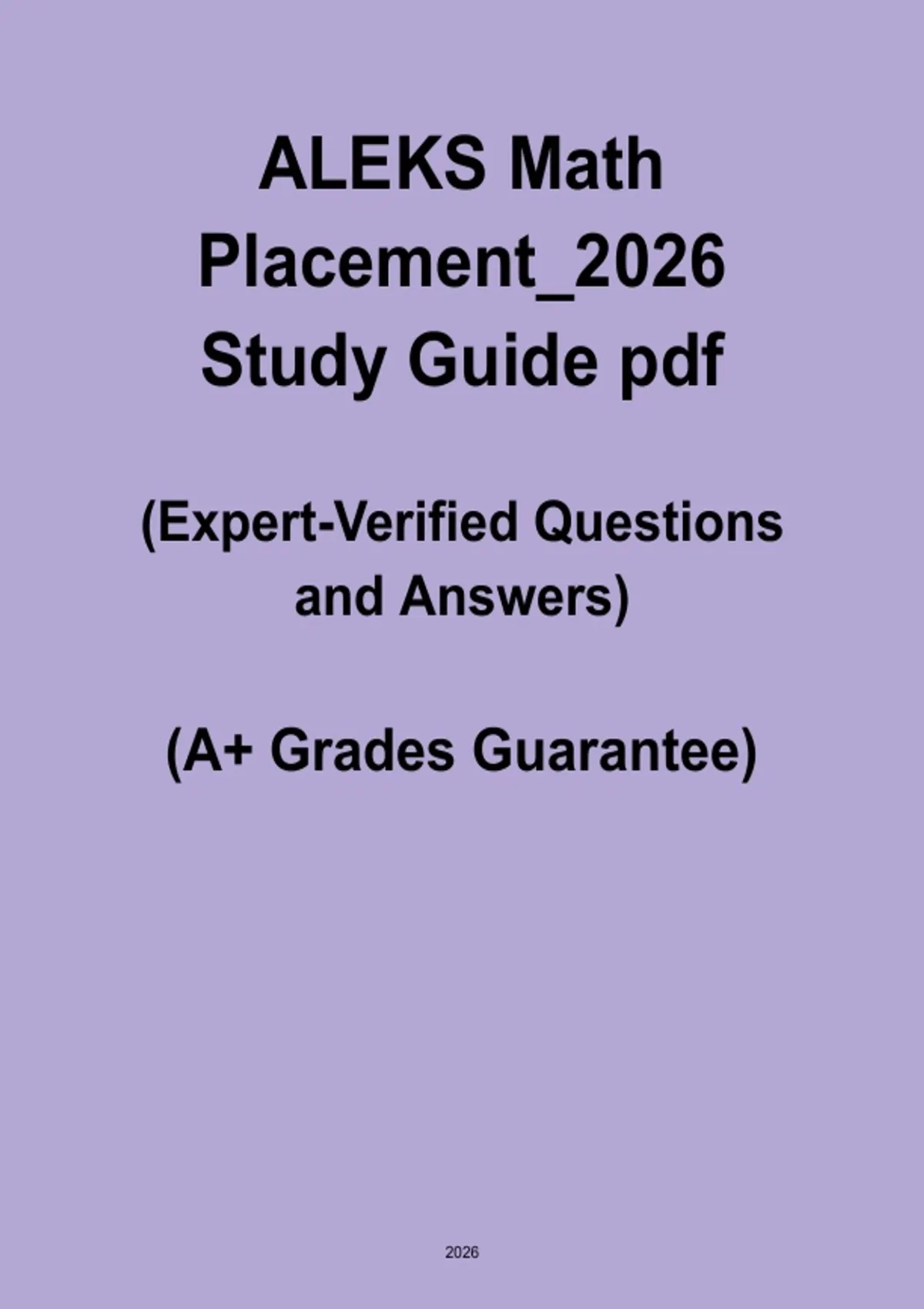ALEKS Math Placement 2026 Study Guide PDF – Complete Math Review for ...