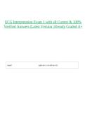 ECG Interpretation Exam 1 with all Correct & 100&percnt; Verified Answers &vert;Latest Version &vert;Already Graded A&plus;
