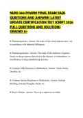 NURS 1140 PHARM FINAL EXAM EAQS QUESTIONS AND ANSWERS LATEST UPDATE CERTIFICATION TEST SCRIPT 2026 FULL QUESTIONS AND SOLUTIONS GRADED A&plus;