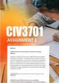 CIV3701 Assignment 1 Semester 1 ANSWERS 2026 - Due 26 March 2026