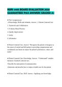 NURS 4465 BOARD EVALUATION 2026 GUARANTEED PASS ANSWERS GRADED A&plus;