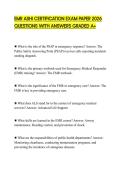 EMR ASHI CERTIFICATION EXAM PAPER 2026 QUESTIONS WITH ANSWERS GRADED A&plus;