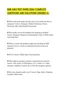 EMR ASHI TEST PAPER 2026 COMPLETE QUESTIONS AND SOLUTIONS GRADED A&plus;