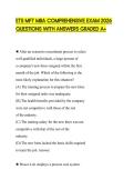 ETS MFT MBA COMPREHENSIVE EXAM 2026 QUESTIONS WITH ANSWERS GRADED A&plus;