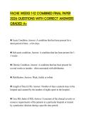 FACHE WEEKS 1-12 COMBINED FINAL PAPER 2026 QUESTIONS WITH CORRECT ANSWERS GRADED A&plus;